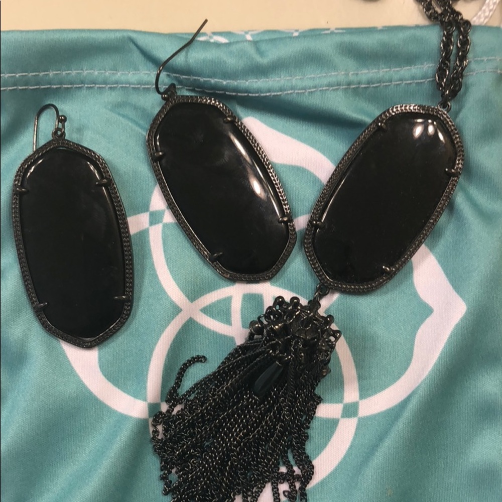Kendra Scott necklace with matching earrings